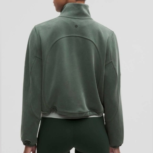 Lululemon Softstreme Half Zip in Rainforest Green size 4 - Picture 2 of 5